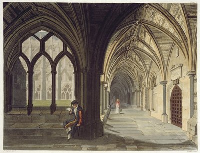 South East Angle of the Cloisters, Plate T from Westminster Abbey, Engraved by J.R. Hamble, Published by Rudolph Ackermann, 1812 by Thompson